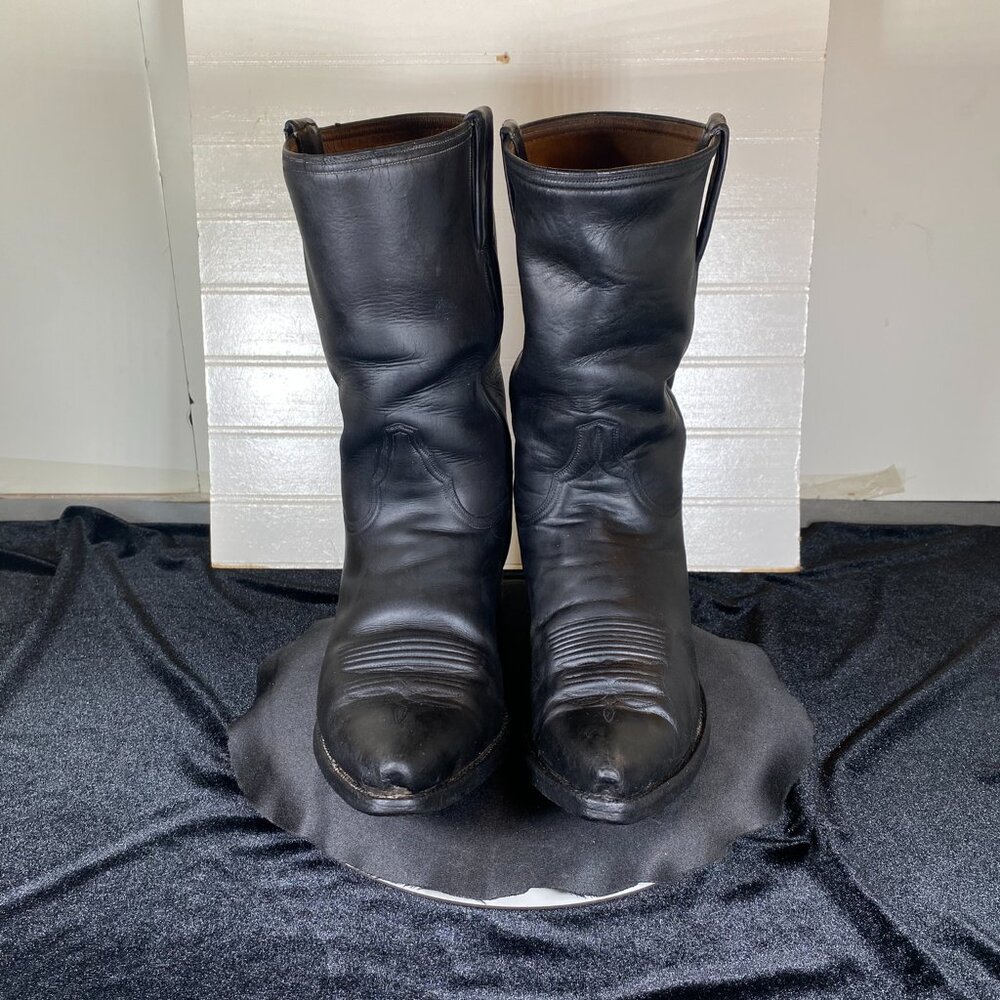 Rare, Women's 7.5 Little's Boot Company, San Antonio, Custom Made Boots, Black